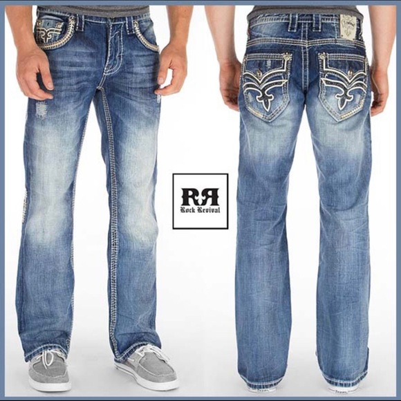 Rock Revival Mens Triton Boot Jean 